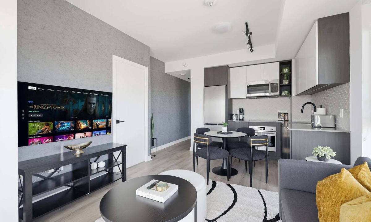 The Queensway Apartment | Modern 2BR Retreat with Private Balcony & Parking