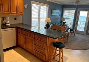 Beachfront Corner and panoramic view of beach and Gulf of Mexico below (2314) in Galveston