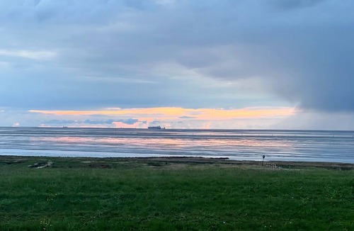 Duhnen Apartment | Panoramic view of the sea from Apartment No. 8 in the "Nordseeperle" residence