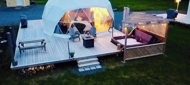 Beachcomber Dome Accommodations in Monks Head