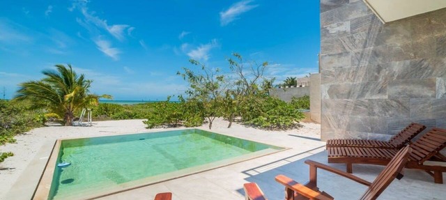 Beachfront Villa with Private Pool & Ocean Views in Progreso