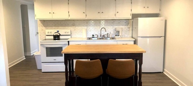 Bright open studio apartment with king bed and queen sofabed. Walk to local shops and restaurants. in Hickory