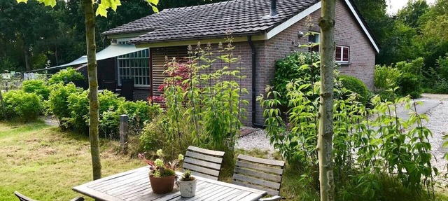 Charming bungalow with a hot tub in Schoonloo