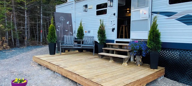 Cozy waterfront property nestled amongst spruce trees. Pet friendly. in Little Lepreau