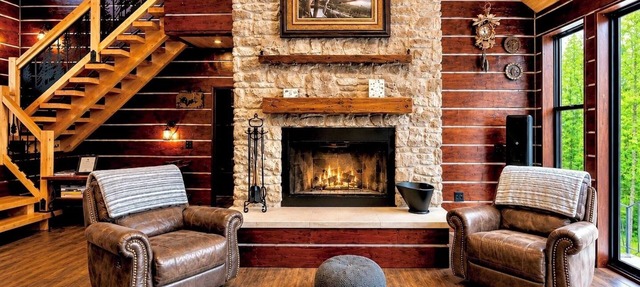 HundredAkre Wood Cabin~2 King beds~River View~Sauna in Republic