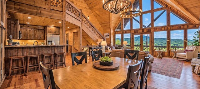 Long-Range Views | Game Room | Fire Pit | Pets in Blue Ridge