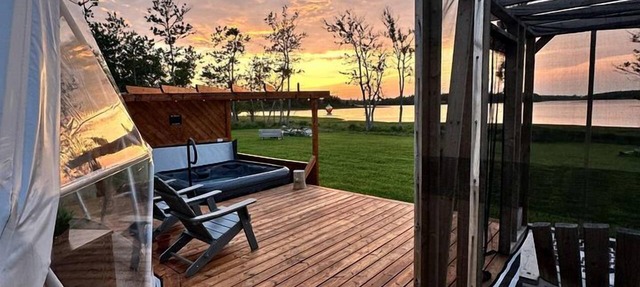 Luxury Domes Overlooking Beautiful Pomquet Beach in Nova Scotia in Antigonish