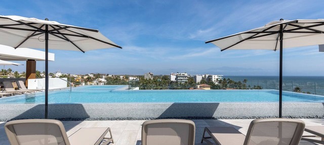 Modern 2BR Golden Zone | Top Floor | Ocean View in Bucerias