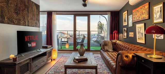 Panoramic Bosphorus View Terrace At Monnas Suite in Istanbul