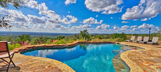 Soak in only the BEST Hill Country views form your own private pool! in Wimberley
