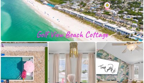 Steps to the beach & close to 30A! Private pool with sundeck & putt putt golf! in Panama City Beach
