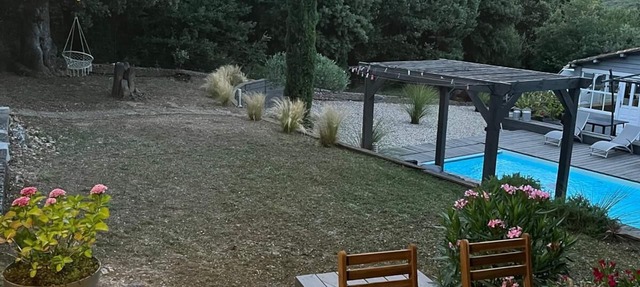 Studio with a heated pool near the Ardèche Gorges in Labastide-de-Virac