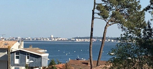 stylish villa with beautiful sea view and heated pool (May to Sept) in Lège-Cap-Ferret